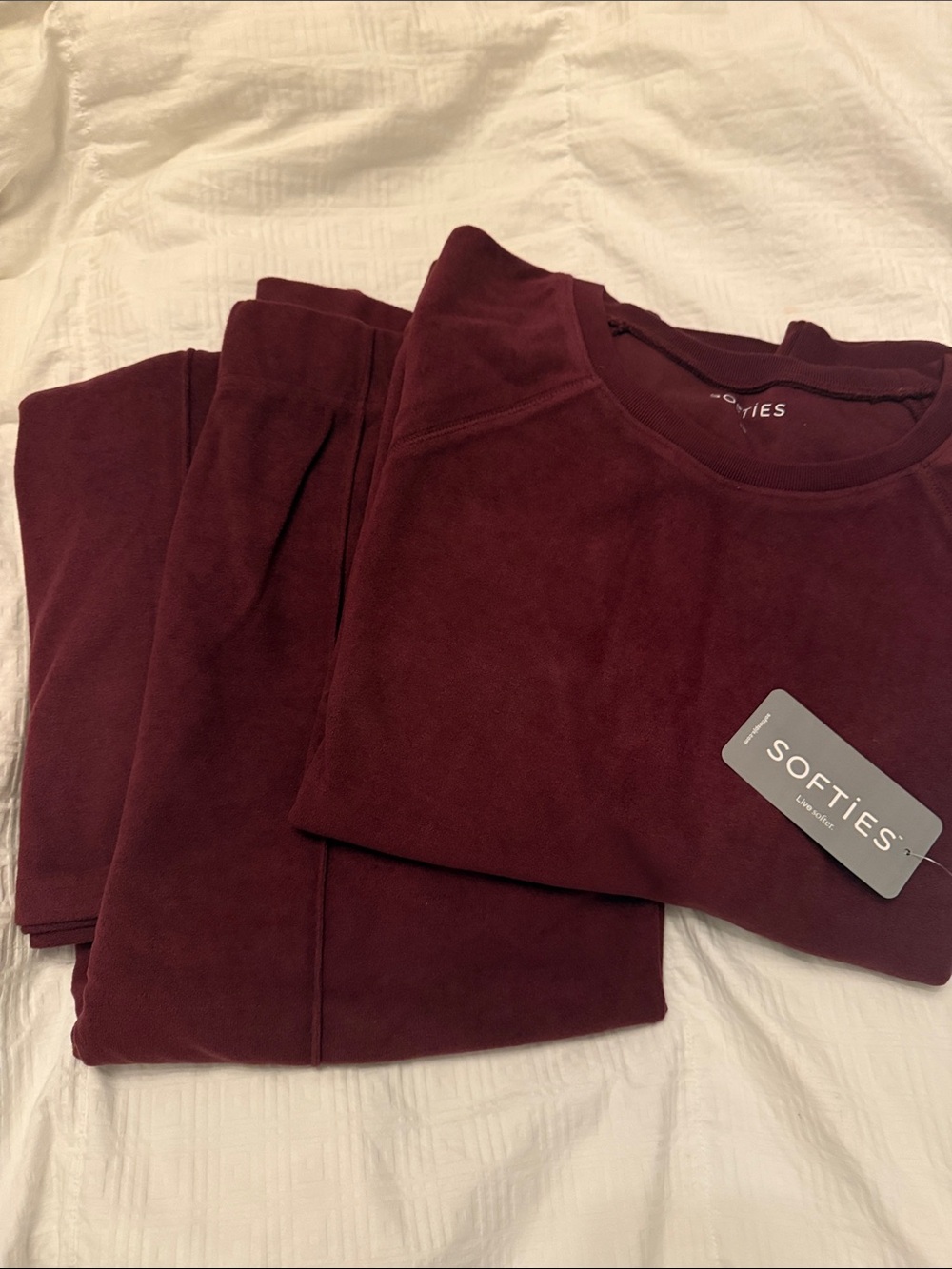 Women’s Softies Burgundy Track Pants & Joggers Set